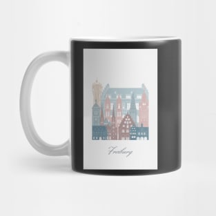 Freiburg, Germany, map skyline - 03 style Mug